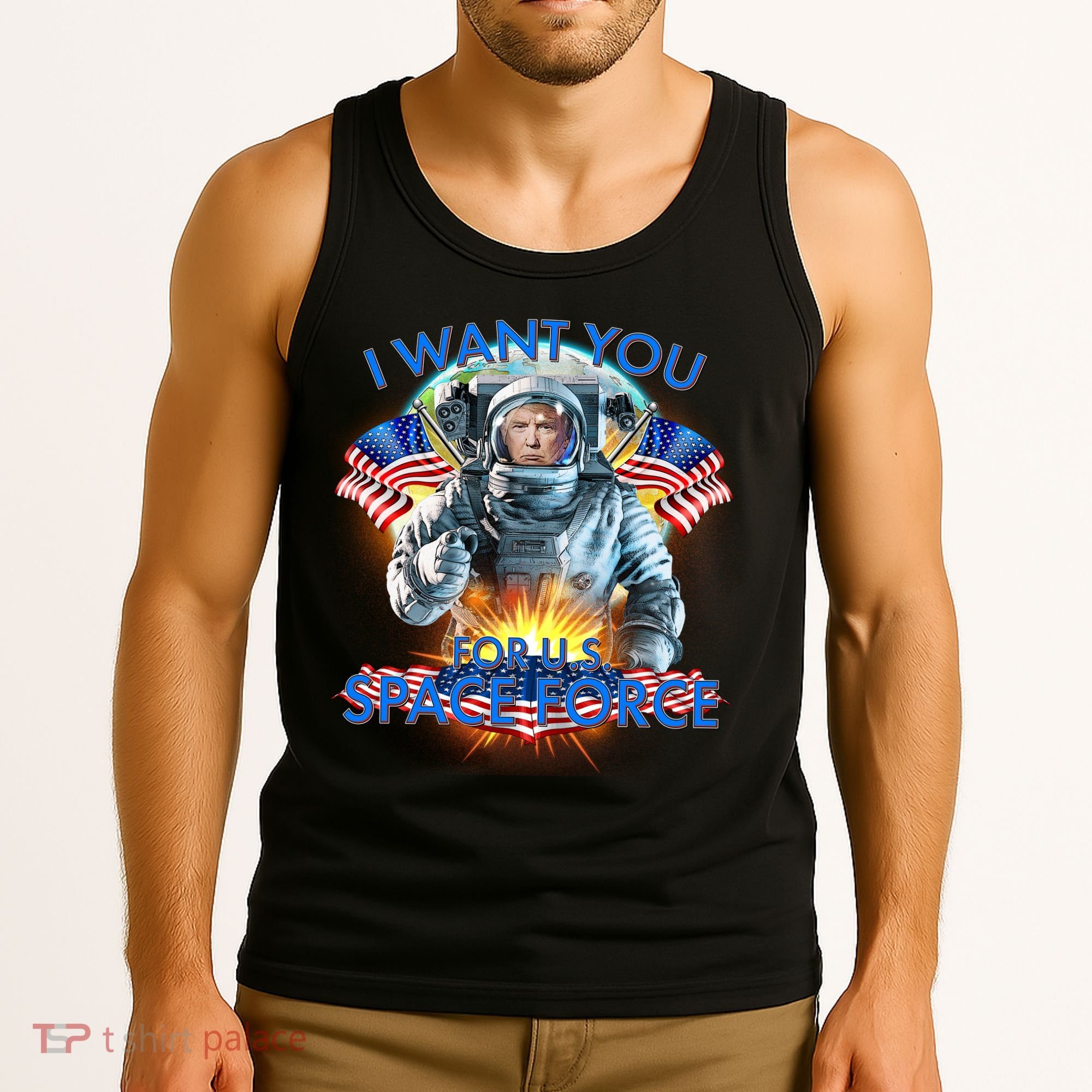 Trump I Want You For US Space Force Tank Top