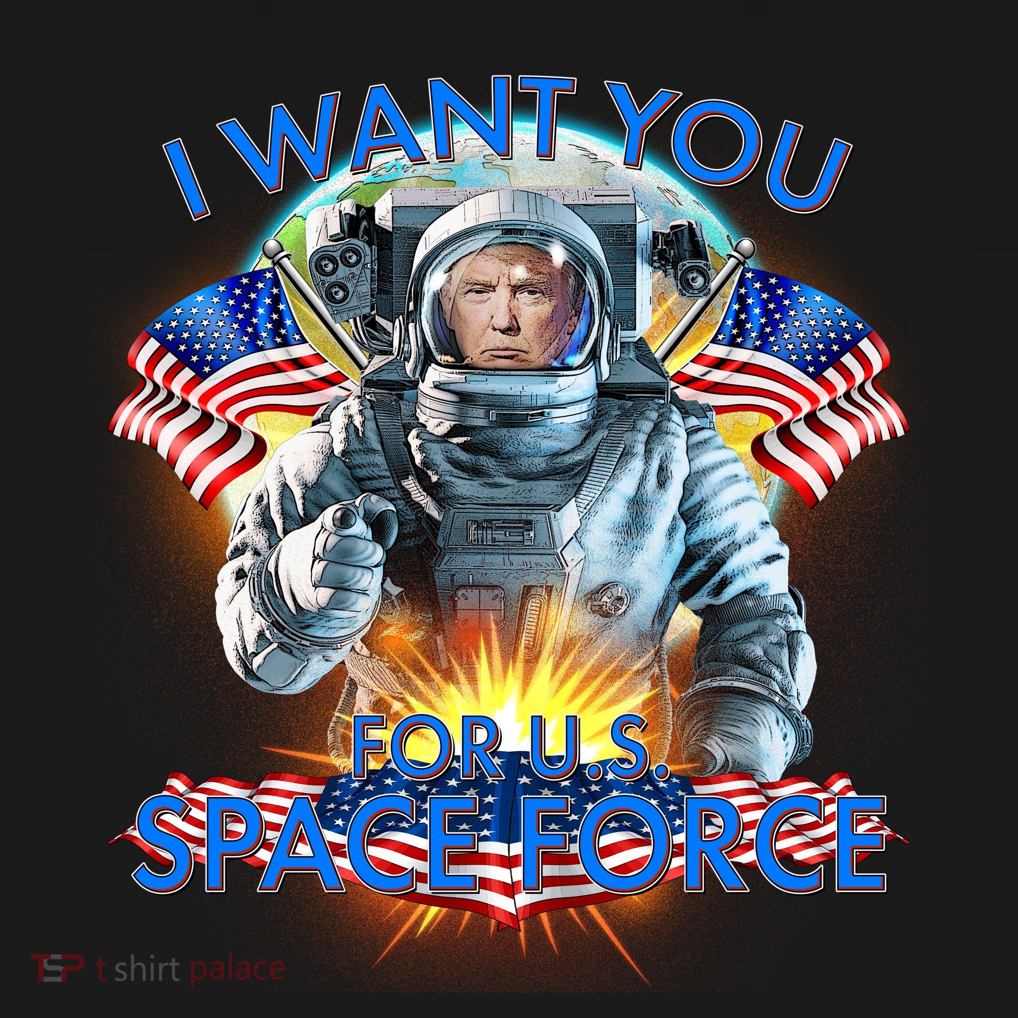 Trump I Want You For US Space Force Toddler T-Shirt