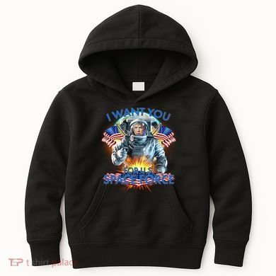 Trump I Want You For US Space Force Kids Hoodie