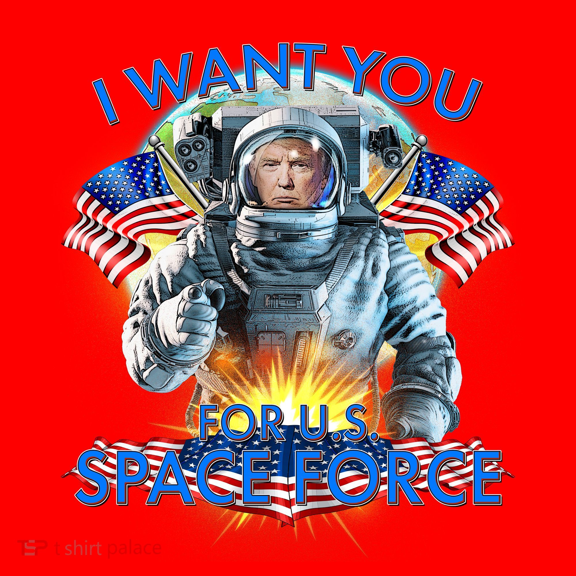 Trump I Want You For US Space Force Santa Hat