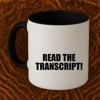 Trump Impeachment Hoax Read the Transcript Coffee Mug thumb 2
