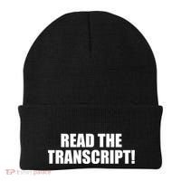 Trump Impeachment Hoax Read the Transcript Beanie thumb 0