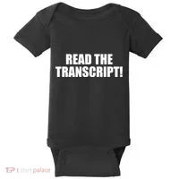Trump Impeachment Hoax Read the Transcript Baby Bodysuit thumb 0