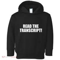 Trump Impeachment Hoax Read the Transcript Toddler Hoodie thumb 0