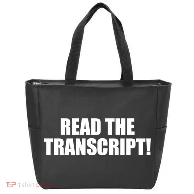 Trump Impeachment Hoax Read the Transcript Tote Bag