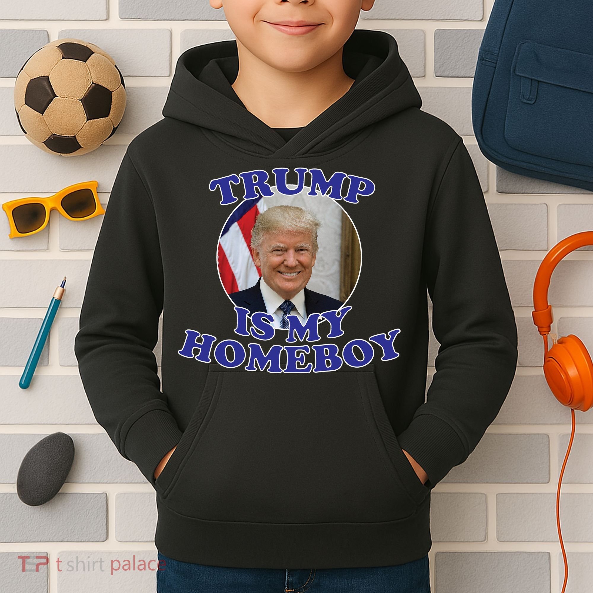 Trump Is My Homeboy Kids Hoodie