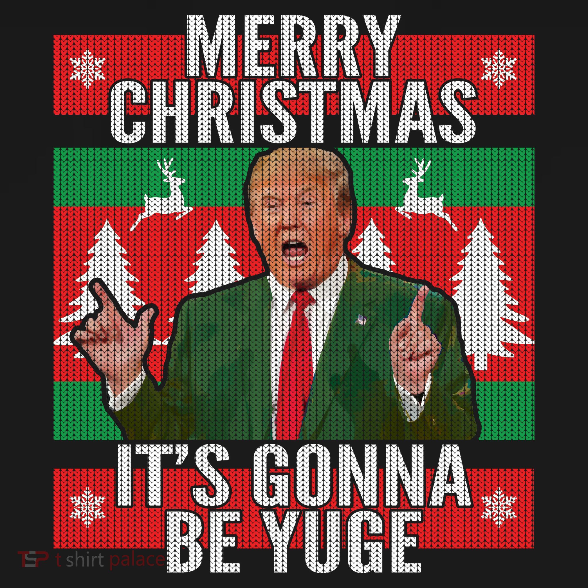 Trump It's Gonna Be Yuge Ugly Christmas  Women's Tank Top