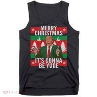 Trump It's Gonna Be Yuge Ugly Christmas  Tank Top thumb 0