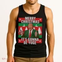 Trump It's Gonna Be Yuge Ugly Christmas  Tank Top thumb 3