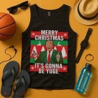 Trump It's Gonna Be Yuge Ugly Christmas  Tank Top thumb 4