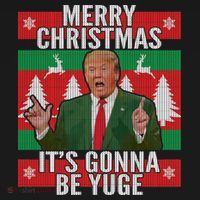 Trump It's Gonna Be Yuge Ugly Christmas  Tank Top thumb 6