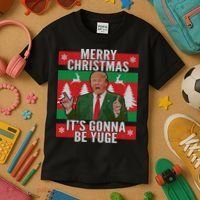 Trump It's Gonna Be Yuge Ugly Christmas  Kids T-Shirt thumb 3