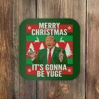 Trump It's Gonna Be Yuge Ugly Christmas  Coaster thumb 0