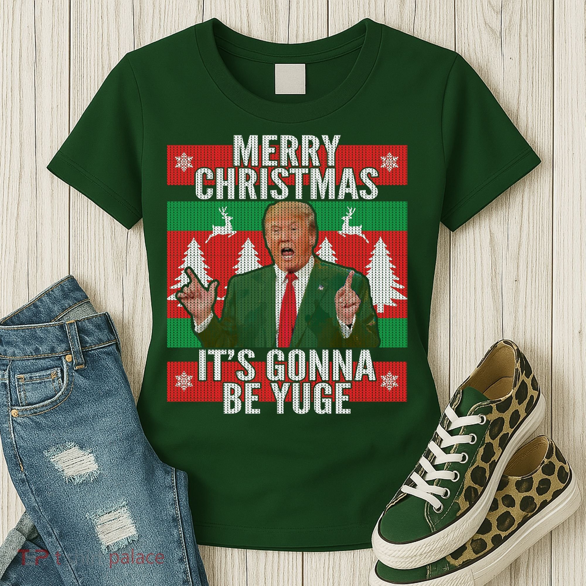 Trump It's Gonna Be Yuge Ugly Christmas  Women's T-Shirt