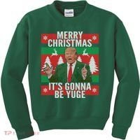 Trump It's Gonna Be Yuge Ugly Christmas  Kids Sweatshirt thumb 0