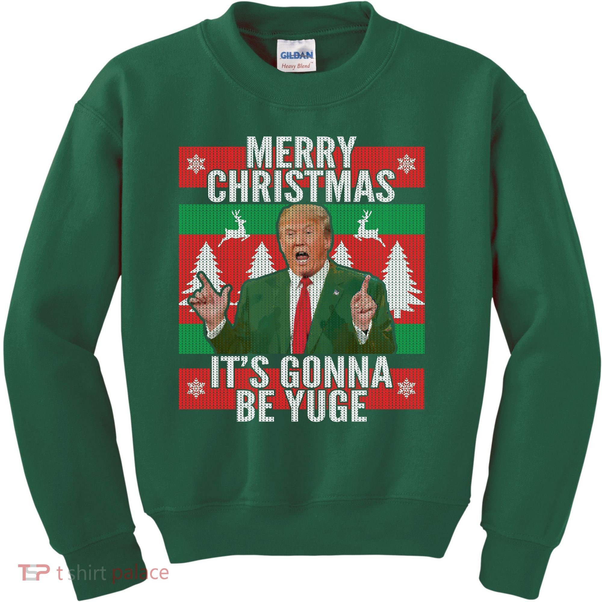 Trump It's Gonna Be Yuge Ugly Christmas  Kids Sweatshirt