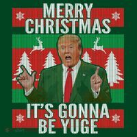 Trump It's Gonna Be Yuge Ugly Christmas  Kids Sweatshirt thumb 2