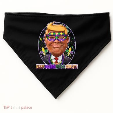 Trump Keep Mardi Gras Great USA-Made Doggie Bandana