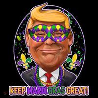 Trump Keep Mardi Gras Great Bucket Hat thumb 4