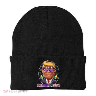 Trump Keep Mardi Gras Great Beanie