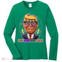 Trump Keep Mardi Gras Great Women's Long Sleeve Shirt thumb 0