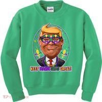 Trump Keep Mardi Gras Great Kids Sweatshirt thumb 0
