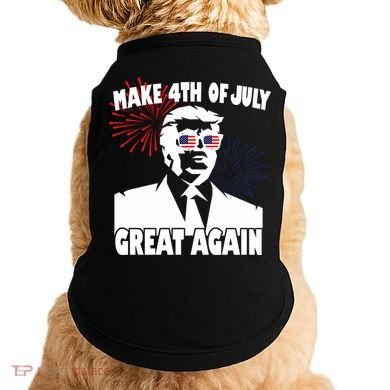 Trump Make 4th Of July Great Again Doggie Tank