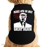 Trump Make 4th Of July Great Again Doggie Tank thumb 0