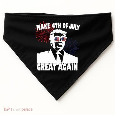 Trump Make 4th Of July Great Again USA-Made Doggie Bandana