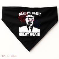 Trump Make 4th Of July Great Again USA-Made Doggie Bandana thumb 0