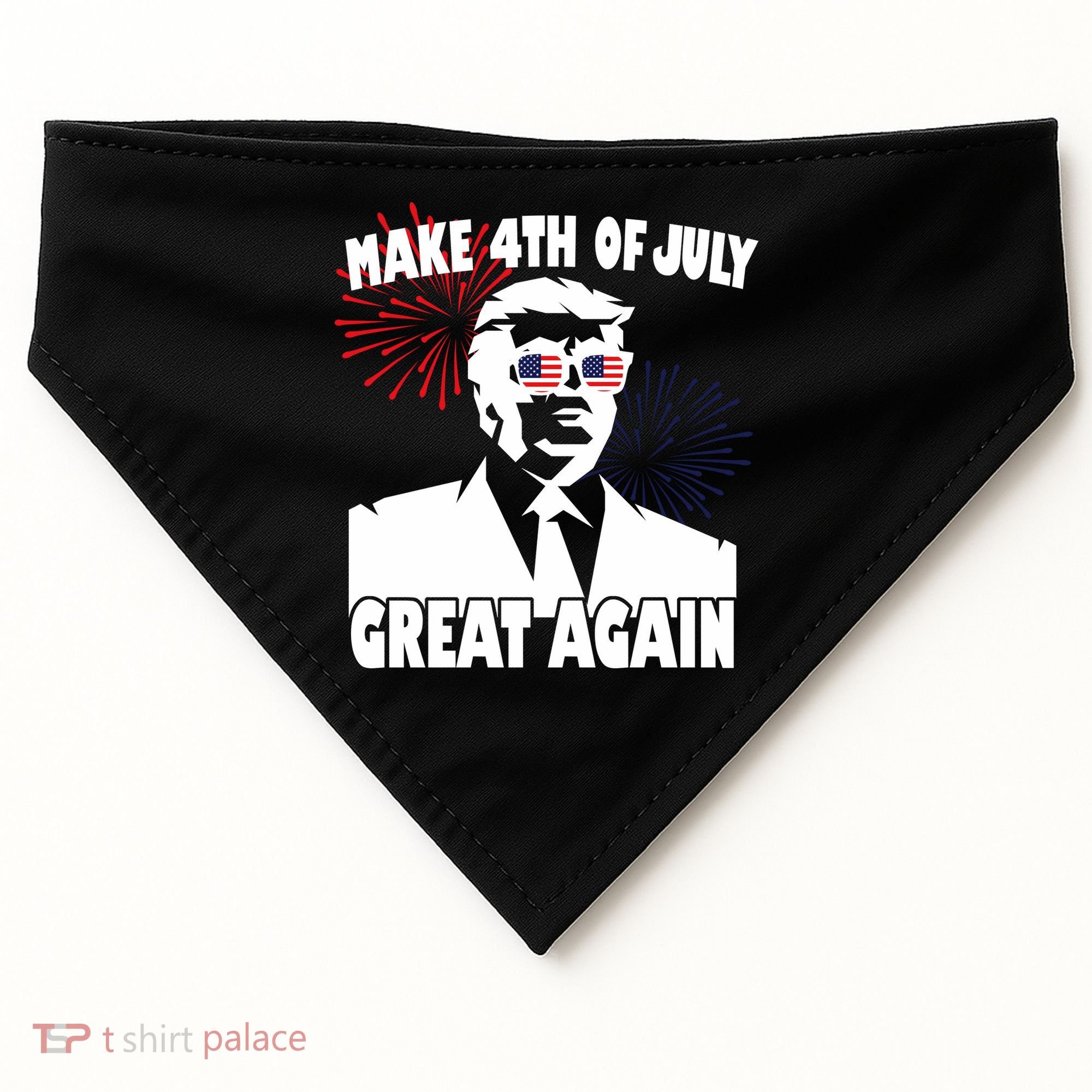Trump Make 4th Of July Great Again USA-Made Doggie Bandana