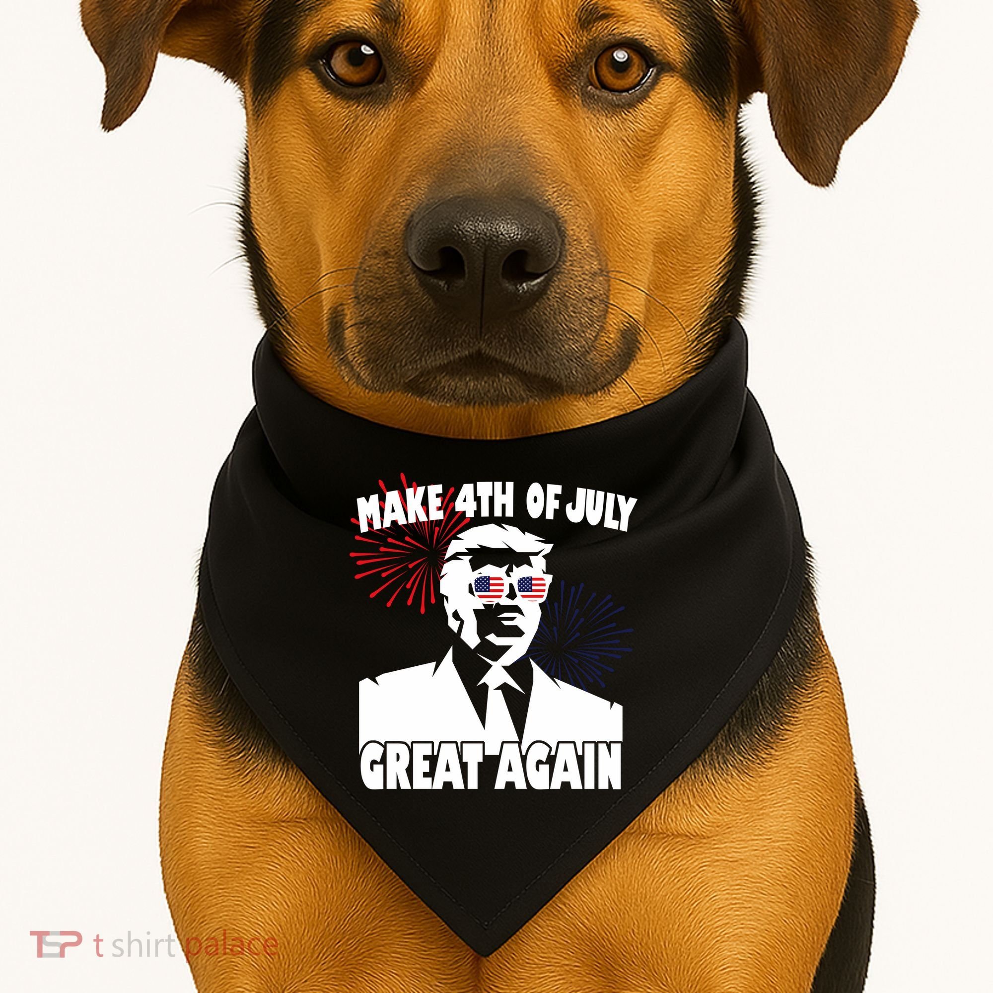 Trump Make 4th Of July Great Again USA-Made Doggie Bandana