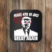 Trump Make 4th Of July Great Again Coaster thumb 0
