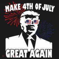 Trump Make 4th Of July Great Again Coaster thumb 2