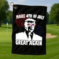 Trump Make 4th Of July Great Again Golf Towel thumb 1