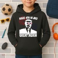 Trump Make 4th Of July Great Again Kids Hoodie thumb 2