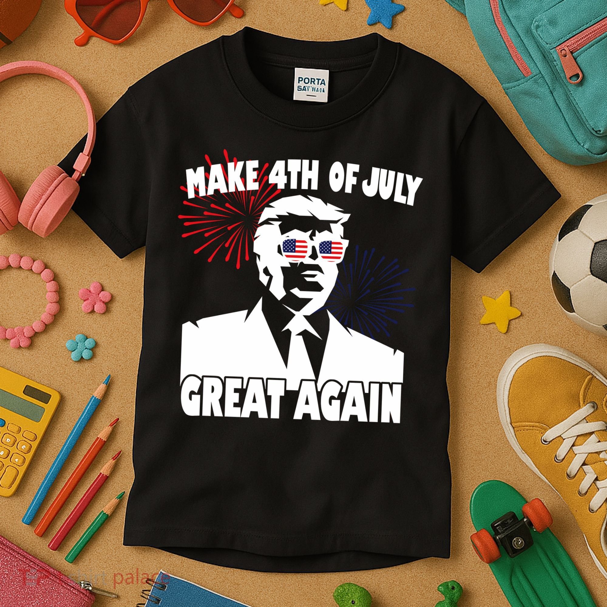 Trump Make 4th Of July Great Again Kids T-Shirt