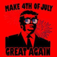Trump Make 4th Of July Great Again Santa Hat thumb 1