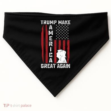 Trump Make America Great Again Distress Flag USA-Made Doggie Bandana
