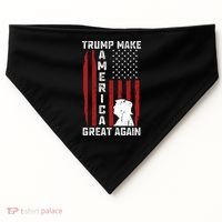 Trump Make America Great Again Distress Flag USA-Made Doggie Bandana thumb 0