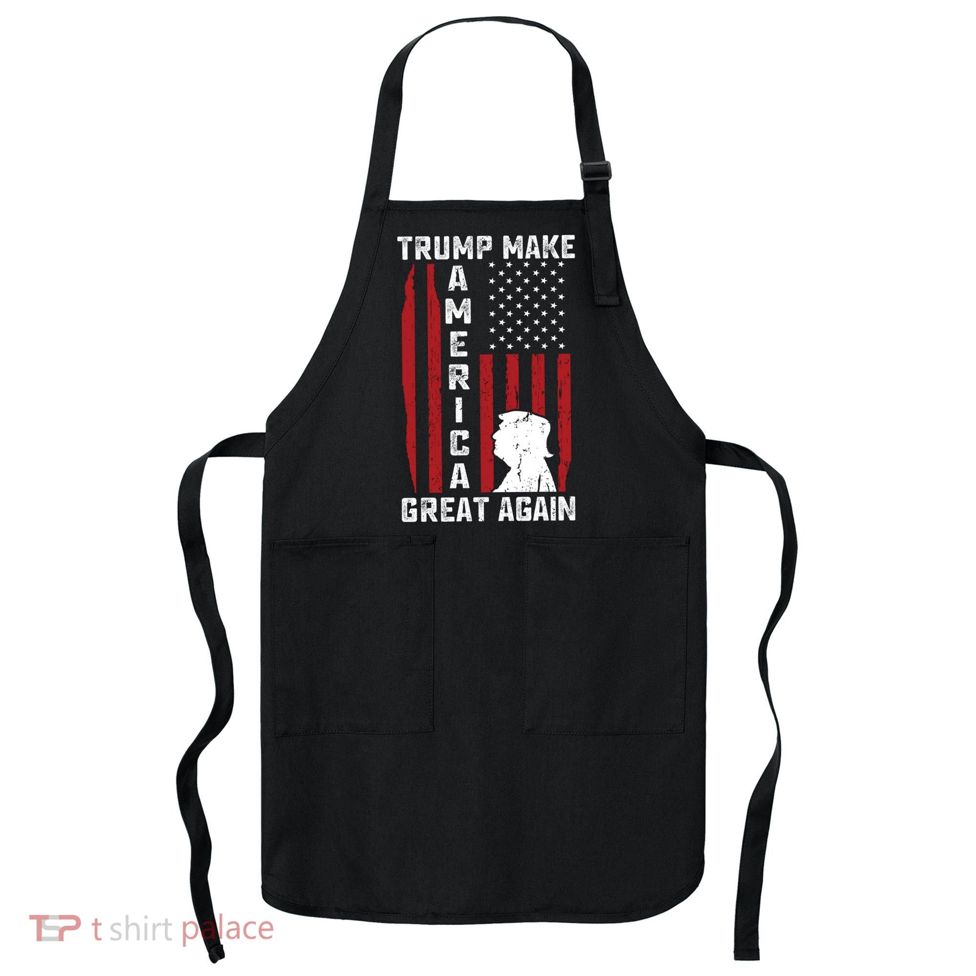 Trump Make America Great Again Distress Flag Apron