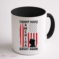 Trump Make America Great Again Distress Flag Coffee Mug thumb 1