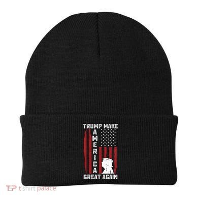 Trump Make America Great Again Distress Flag Beanie