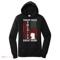 Trump Make America Great Again Distress Flag Women's Hoodie thumb 0
