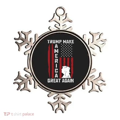 Trump Make America Great Again Distress Flag Ornament