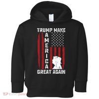 Trump Make America Great Again Distress Flag Toddler Hoodie thumb 0
