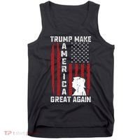 Trump Make America Great Again Distress Flag Tank Top thumb 0