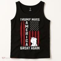 Trump Make America Great Again Distress Flag Tank Top thumb 2