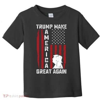 Trump Make America Great Again Distress Flag Toddler T-Shirt