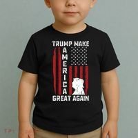 Trump Make America Great Again Distress Flag Toddler T-Shirt thumb 2